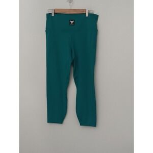 Under Armour Project Rock Womens Size Large Fitted High Rise Ankle Leggings Teal